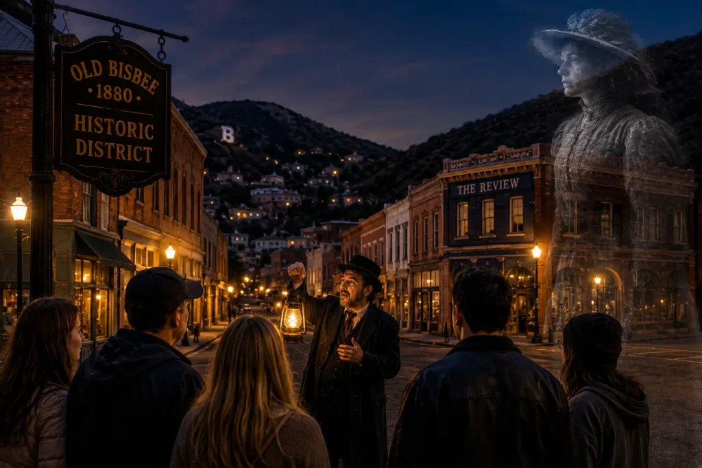 Hidden Gems USA travel inspiration with iconic views from Bisbee Arizona, Leavenworth Washington, Staunton Virginia, and Jerome Arizona.