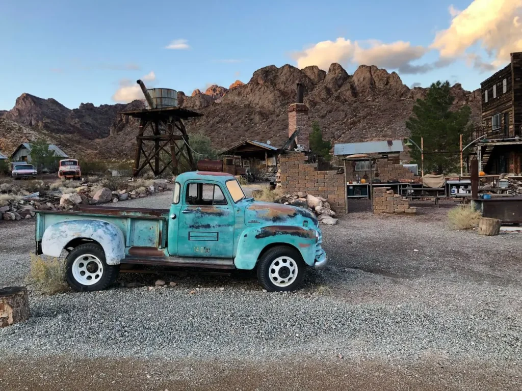 Historic Oatman Arizona Old West ghost town on Route 66 with wild burros roaming the streets