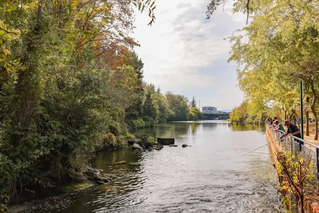 Fishing in Winthrop WA on the Methow River, a popular destination for trout fishing and scenic outdoor recreation.