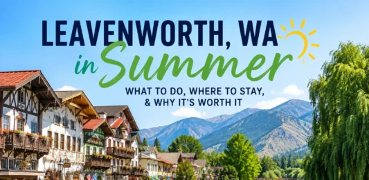 Leavenworth WA Summer: What to Do, Where to Stay, and Why It’s Worth It Leavenworth WA summer with Bavarian village, mountains, and Wenatchee River