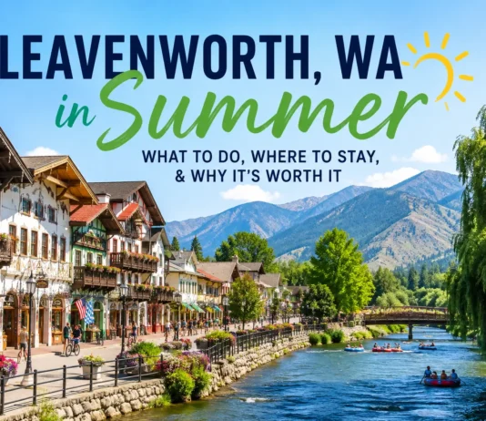 Leavenworth WA Summer: What to Do, Where to Stay, and Why It’s Worth It Leavenworth WA summer with Bavarian village, mountains, and Wenatchee River