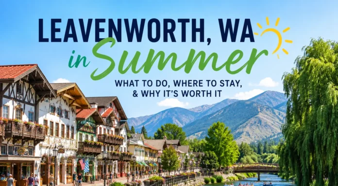 Leavenworth WA Summer: What to Do, Where to Stay, and Why It’s Worth It Leavenworth WA summer with Bavarian village, mountains, and Wenatchee River