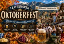 Leavenworth Oktoberfest 2026: Dates, Tickets, Events & Complete Visitor Guide Leavenworth Oktoberfest in Washington with Bavarian food, music, beer and mountain scenery