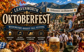 Leavenworth Oktoberfest 2026: Dates, Tickets, Events & Complete Visitor Guide Leavenworth Oktoberfest in Washington with Bavarian food, music, beer and mountain scenery