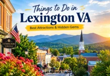 Things to do in Lexington VA with historic downtown and Blue Ridge Mountains